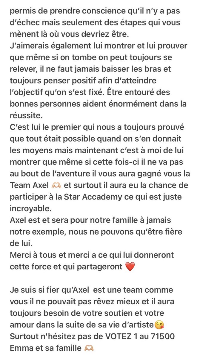 MarbeufE's tweet photo. VOTEZ 1 au 71500🫶🏼 #TeamAxel #StarAcademy #StarAcademyleLive #StarAc https://t.co/uoqlGaaIbG