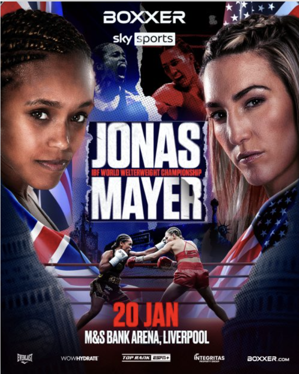 Girlboxingnow's tweet photo. @MonteroOnBoxing #JonasMayer @boxxer @TashaJonas v. @MikaelaMayer1 1/20/24 @IBFUSBAboxing world welter showdown will be GREAT!!!! @trboxing #womensboxing #bestvbest https://t.co/gnob7gEW1o