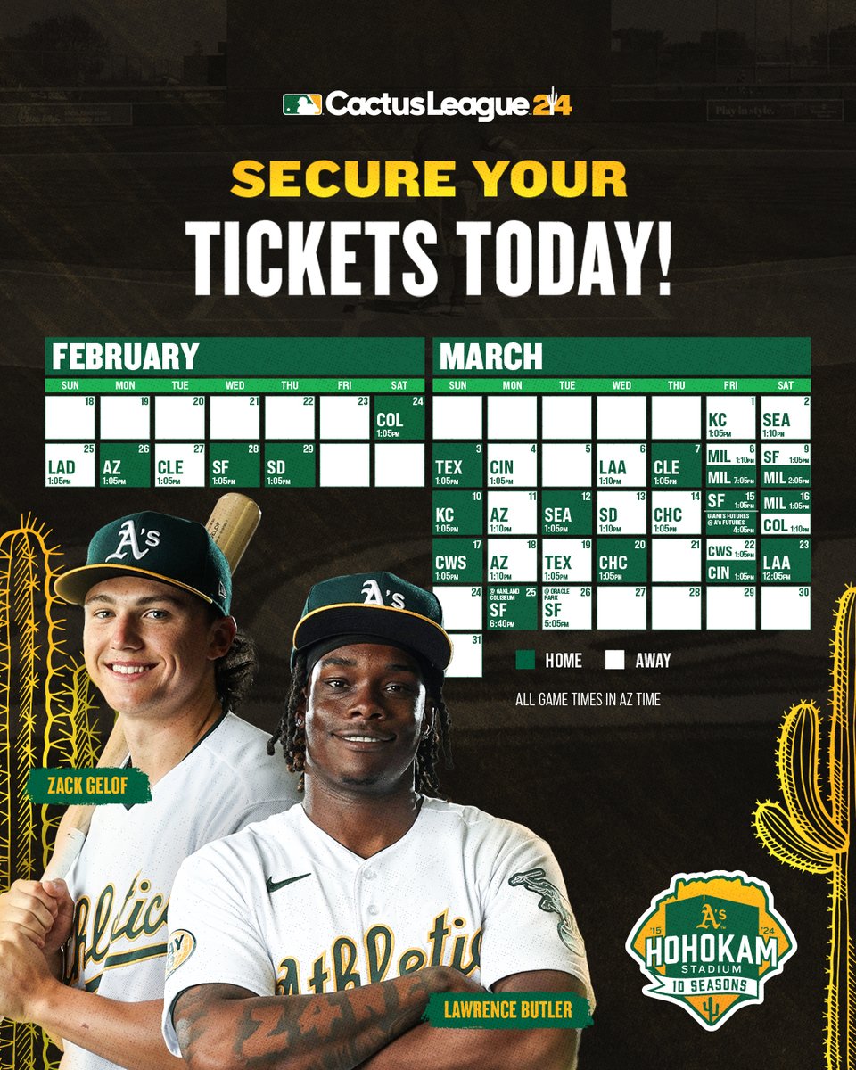 See you in Mesa ☀️🌵 ⚾ athletics.com/spring