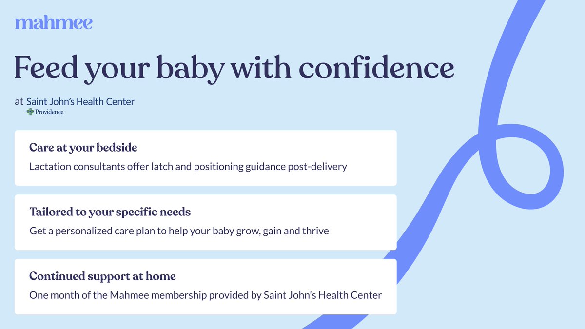 If you’re delivering at @providence Saint John's Health Center, you need to know! Mahmee lactation consultants are now available during your labor and delivery stay. And you’ll receive one month of the Mahmee membership for continued support at home. mahmee.com/press/announce…