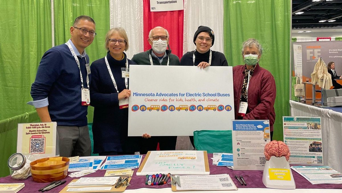 We are at the Minnesota School Board Association conference today talking about and advocating for electric school buses for all students! 

#MSBA2024

Want to get involved? Join us! 
mn350.org/clean-transpor…