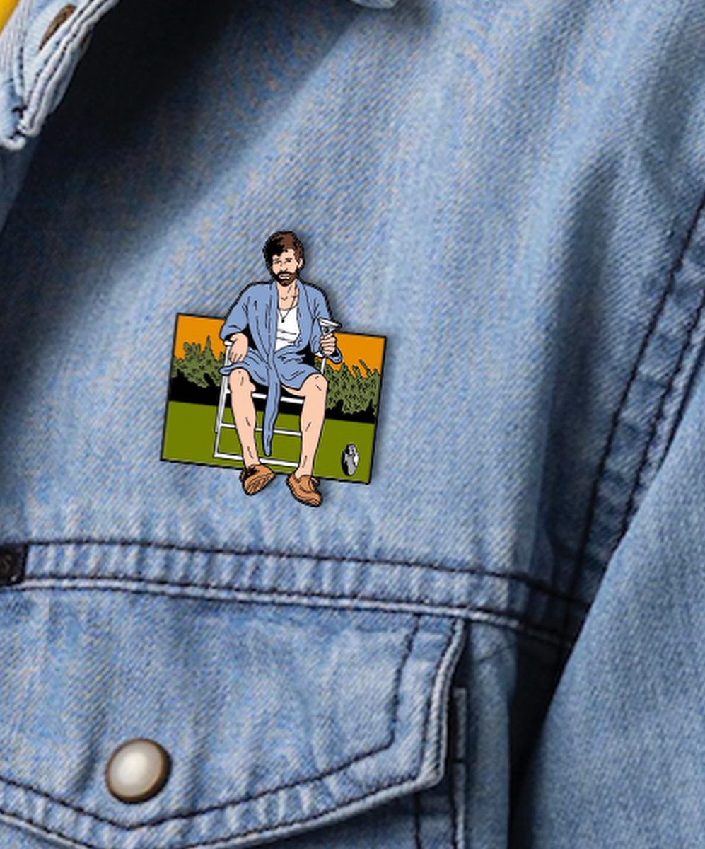 julianvelard's tweet photo. 24 HOURS IN AND 45% FUNDED ON Kickstarter! Help me make this album get to 100% - https://t.co/qjub6nirFY 

To celebrate this awesome start, I’m adding a new reward to the campaign - custom enamel pins of me in my bathrobe by artist @lydiajae.

We’re only making 100 of these! https://t.co/7neUcIMAYZ