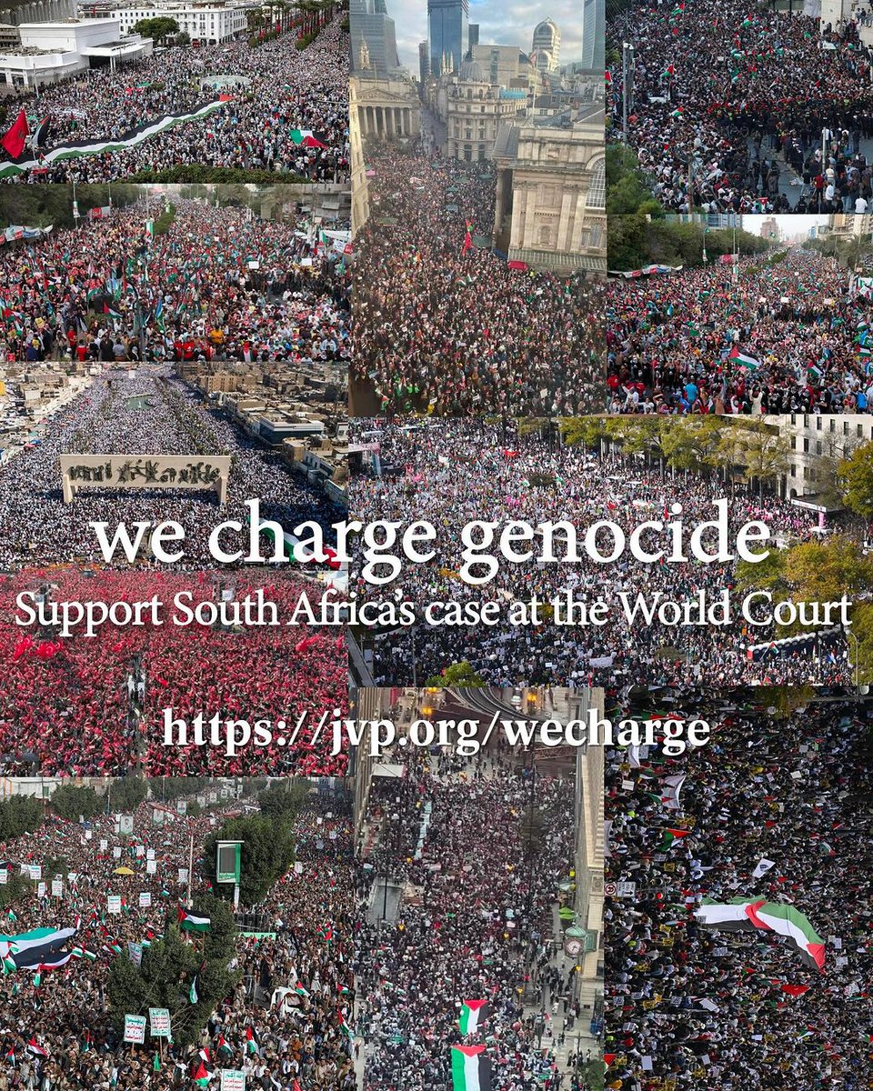 Support South Africa's case charging Israel with genocide against Palestinians at the World Court. Urge the Biden administration to stop undermining the international community’s attempts to hold the Israeli government accountable for its mass atrocities. jvp.org/wecharge