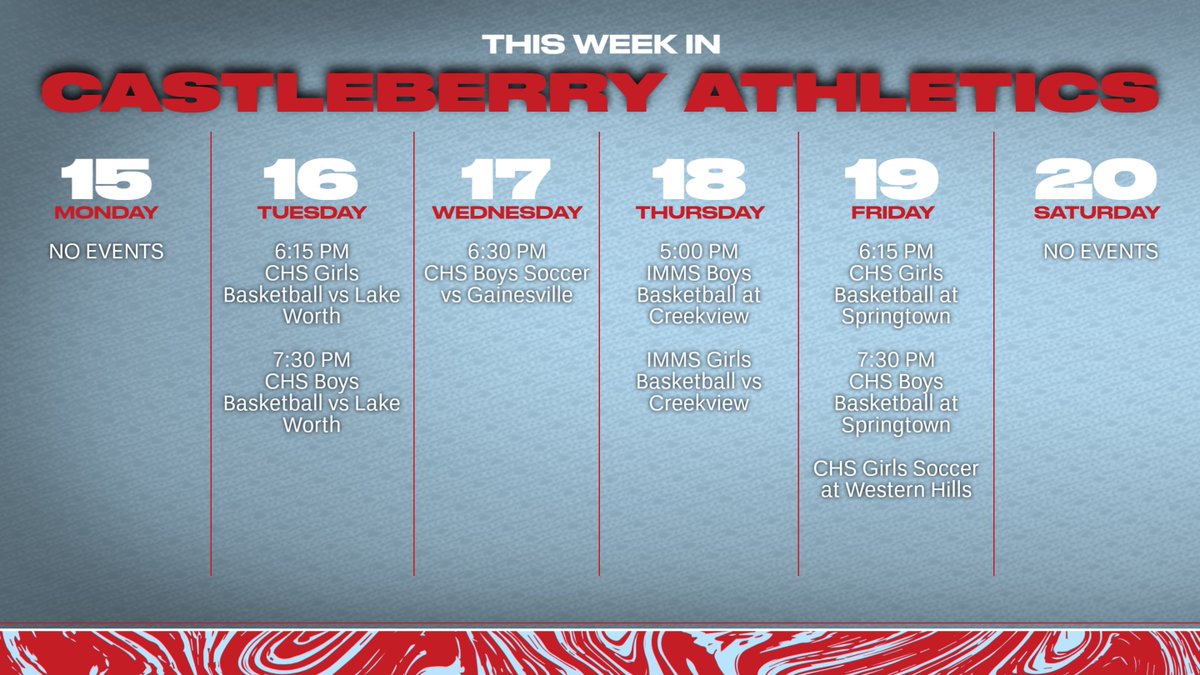 January 15 - 20 schedule for Lion Athletics. Plenty of opportunities to catch a home sporting event this week!