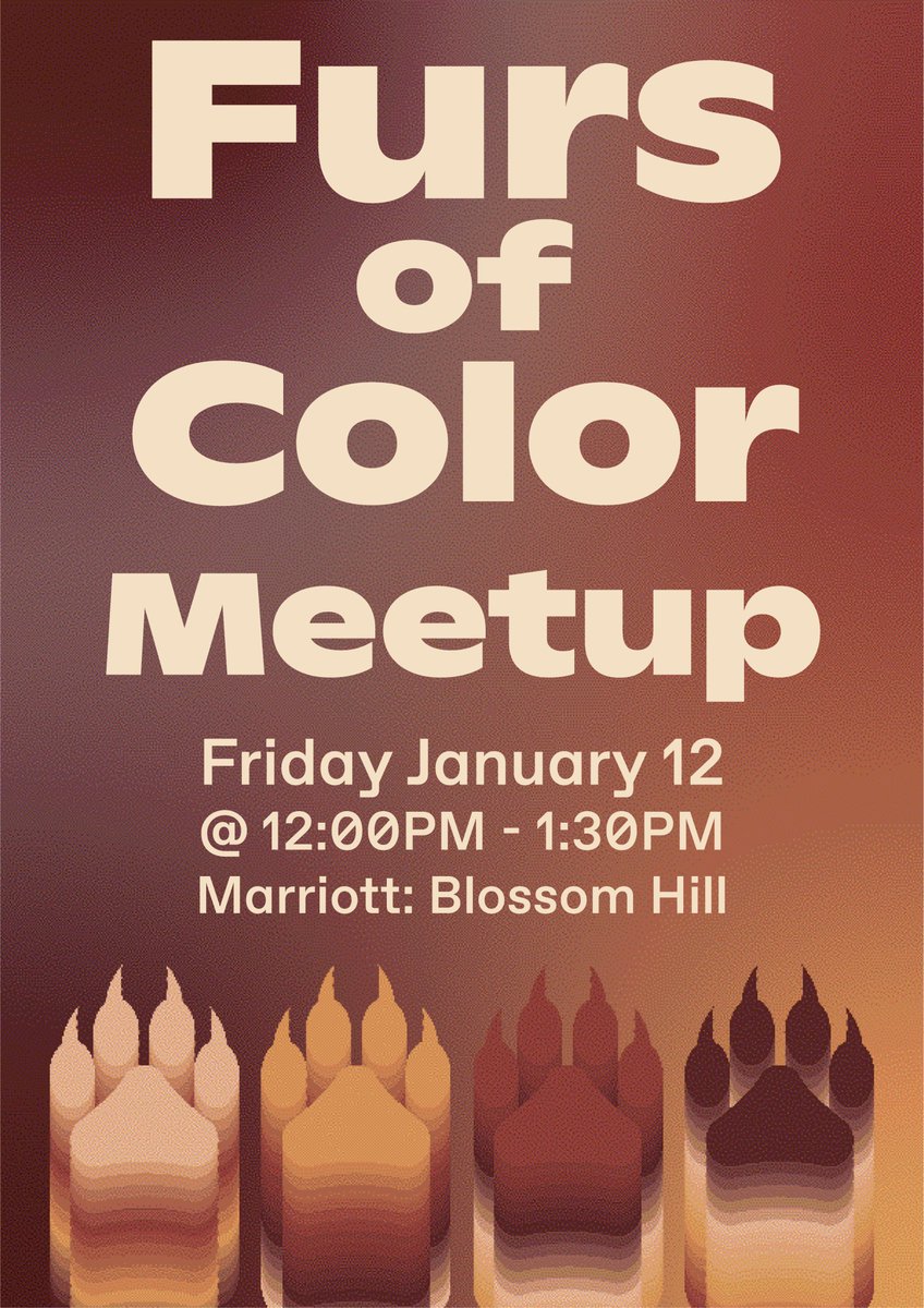 furtherconfusion.org/programming/sc… First event is a meet-up for #fursofcolor attending #FC2024! Come on down and meet your fellow furs of color! [2/7]