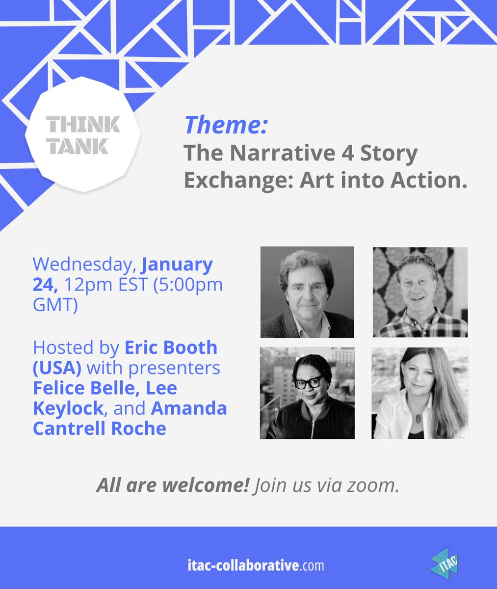 Join us for the first Think Tank of the 2024! 💡🤩 January 24 at 12pm EST (5:00pm GMT) Narrative4 takes what everyone does joyfully and well—telling their story—and empowers it for social impact and change. 🌟 docs.google.com/forms/d/e/1FAI…
