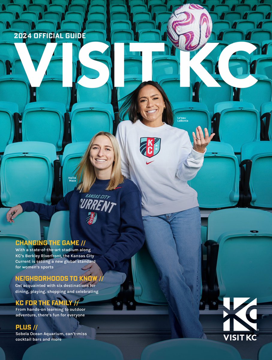 We love a front cover moment ✨ We’re proud to be featured in @VisitKC’s 2024 Guide that confirms the top thing to do this year is to watch us play at @cpkcstadium 👏🏟️