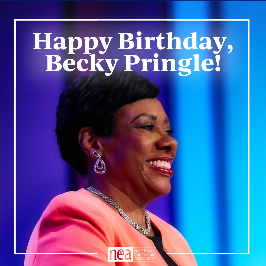 Sending warm birthday wishes to NEA President <a href="/BeckyPringle/">Becky Pringle</a> — our beloved science teacher and dedicated champion for public education! 🎂