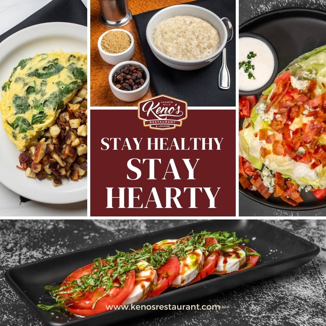 This winter, let the best of Keno's come to you! Our Healthy Selections Menu is now just a click away. Whether it's a crisp morning or a cozy noon, enjoy our nutritious breakfast options from the comfort of your home.

#KenoRestaurant #KenosFamily #HealthyAtHome #KenosDelivery