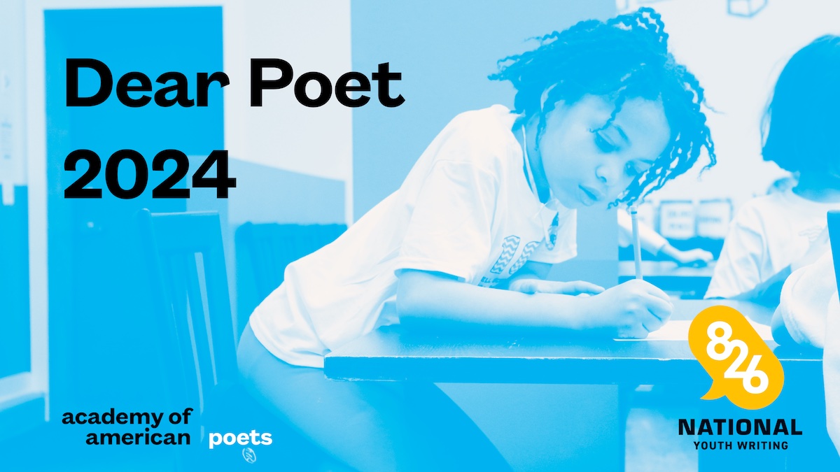 POETSorg's tweet photo. In partnership with @826National, we're thrilled to present Dear Poet 2024! 

Dear Poet is @POETSorg's annual multimedia project that invites young students to write letters in response to poems written & read by award-winning poets, including Leila Chatti, Chen Chen, Nicole Cecilia Delgado, John James, & more. Poems in the series also include those written in both English & Spanish. We’re accepting submissions beginning today, January 11, through April 22, 2024 for #NationalPoetryMonth. Learn more: https://t.co/Tfg16f5WSN

To participate, visit: https://t.co/Ciu8f8Euz2