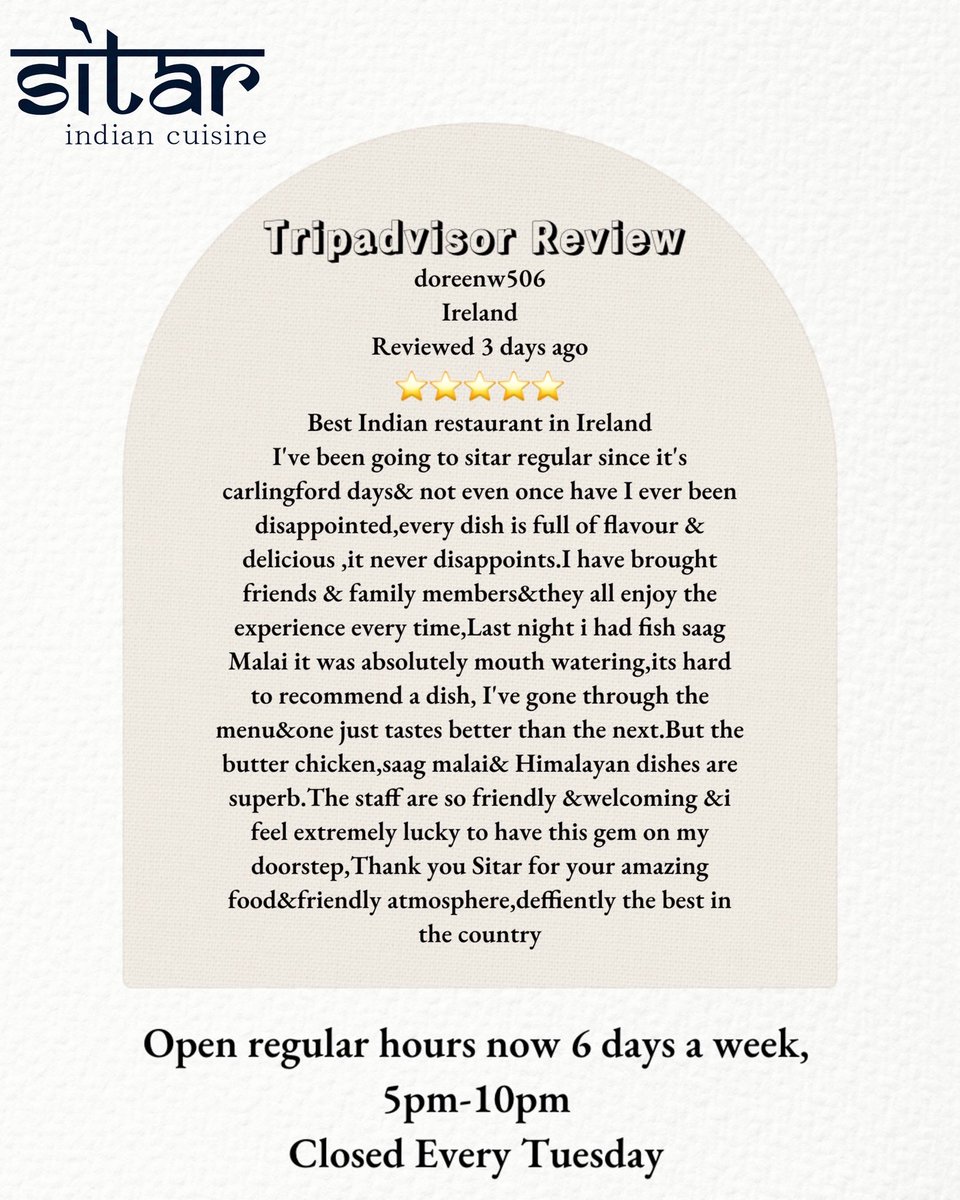 🙌 We are truly fortunate to have such loyal regulars who have been with us since our Carlingford days. 🤩 Their unwavering support has been a vital part of our journey. #grateful #loyalty #support #blessed #sitarrestaurant #sitar #carlingford #dundalk #cooley #louth #food