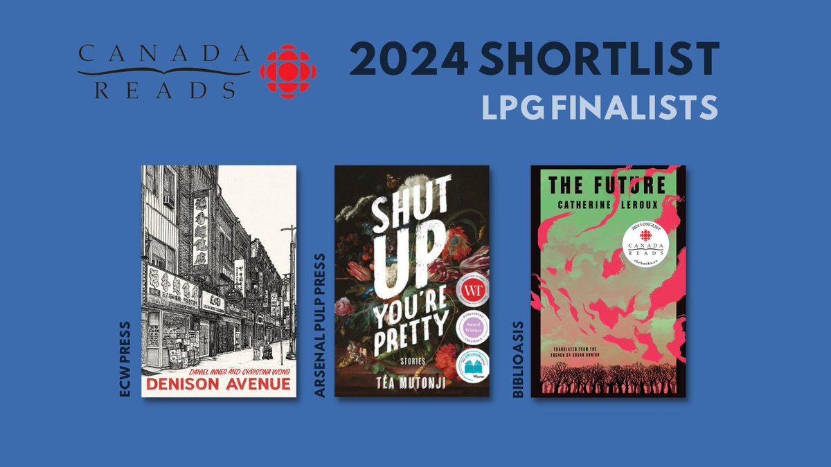 Congratulations to the 2024 Canada Reads shortlist, including LPG members <a href="/Arsenalpulp/">Arsenal Pulp Press</a> <a href="/biblioasis/">Biblioasis</a> &amp; <a href="/ecwpress/">ECW Press</a>!

cbc.ca/books/meet-the…