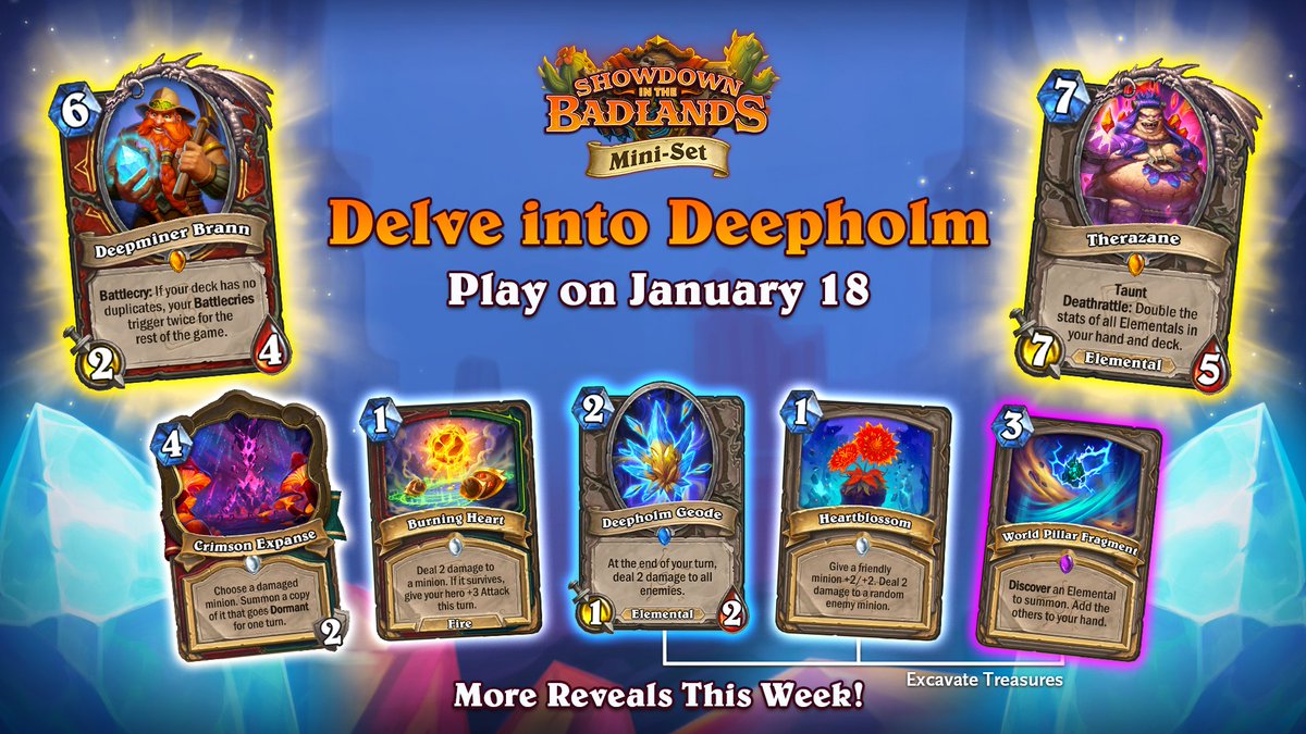 New treasures are up for grabs in Delve into Deepholm 💎 The latest Mini-Set arrives January 18th!