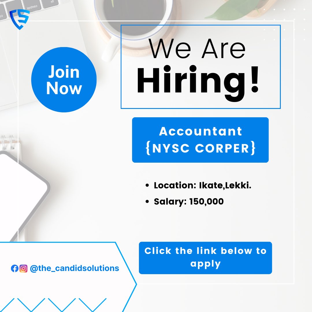 VACANCY 🚨🚨🚨

thecandidsolutions.com/jobs/accountan…

#job #opening #timidakolo #vacancy #lagosjobs