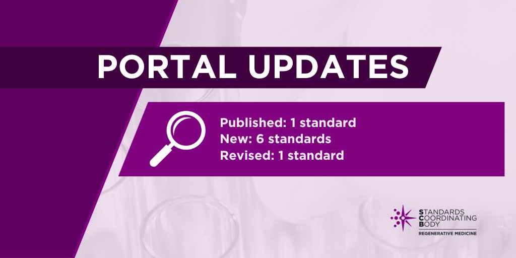 STANDARD UPDATE: New #standards from @isostandards @ASTMIntl and more have been added to the SCB #RegenMed Standards Portal. See all 371: bit.ly/3g4pgCz