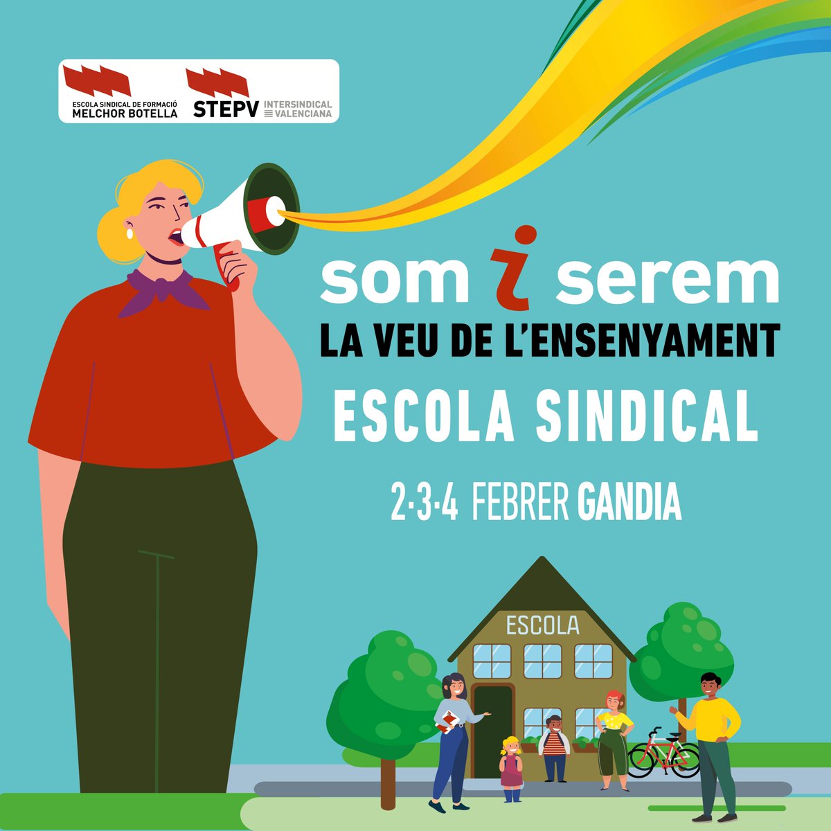 Participa en l'Escola Sindical 2024 a Gandia el 2,3 i 4 de febrer! Prema ací per a reservar la teua plaça: forms.gle/m1fA7D6Nui9NrN…
Termini d'inscripció obert fins al 20 de gener.
<a href="/IntersindicalV/">Intersindical_Valen</a> <a href="/STEPV_Iv/">STEPV-Iv</a> #escolasindical #formacio #Gandia