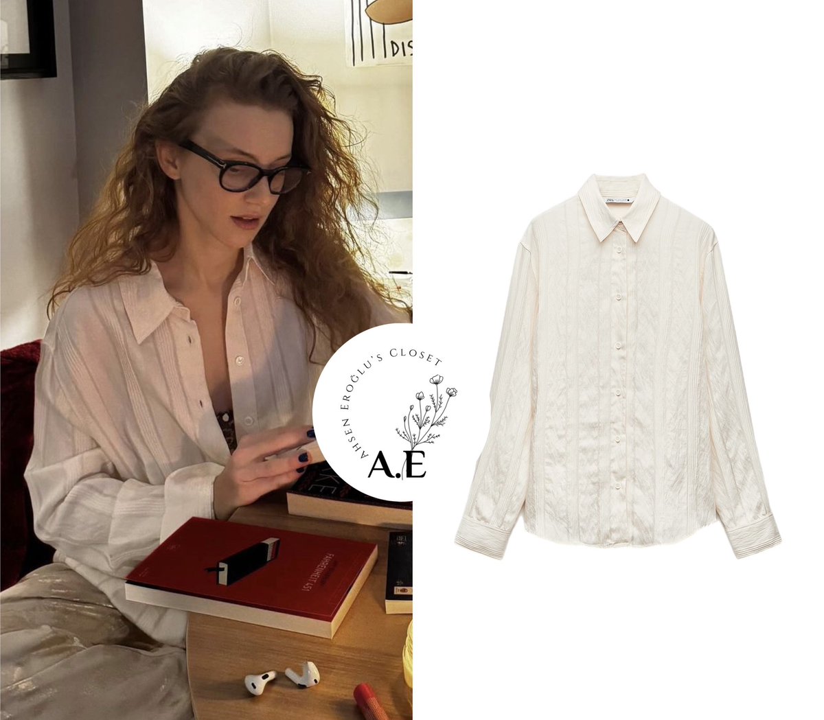 AhsenCloset's tweet photo. January 10th 2024 —— Ahsen via Instagram 💛
——
In a new set of photos Ahsen can be seen wearing a full Zara look. She opted to wear the brand’s Striped ZW Collection Jacquard Shirt (on sale for £7.99) &amp; Metallic Print Pants (on sale for $12.99).

#ahseneroğlu https://t.co/xi1HA8YanK
