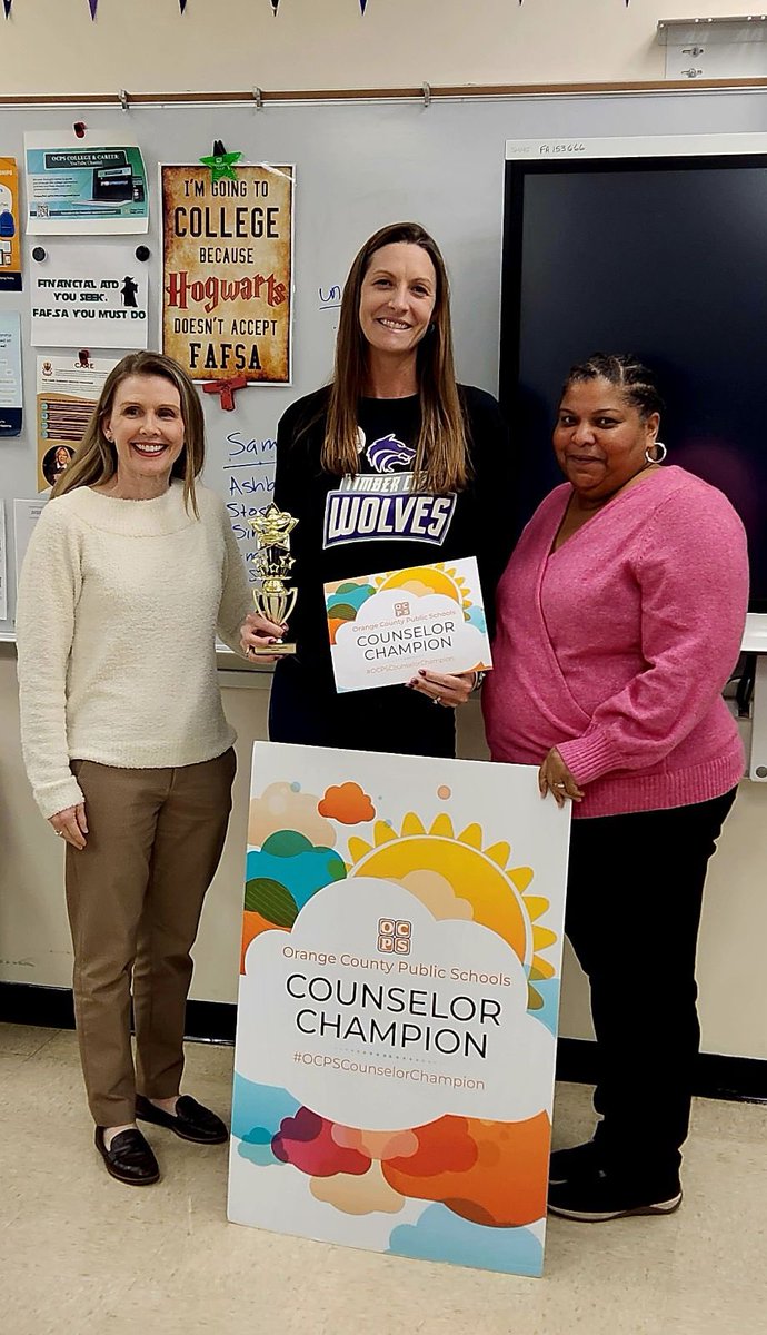 Congratulations Dyionna Dierks for being recognized as the OCPS Counselor Champion of the month. @OCPSnews #ocpscounselorchampion