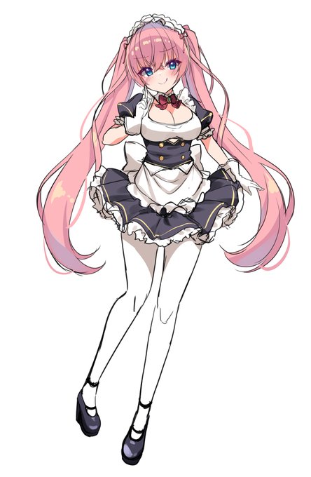 OCメイド草案。まだまだ調整必須だけど今月はこの子で一枚描いてみたい! 