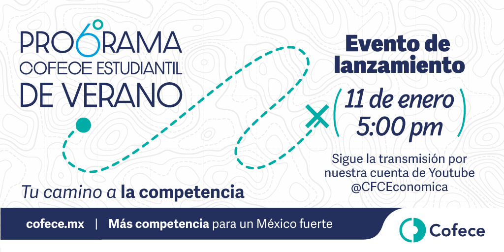 cofecemx's tweet photo. ¡Es hoy!😃
Te invitamos a participar en el evento de lanzamiento del #ProgramaCofece Estudiantil de Verano 2024.
🗓️ 11 de enero
⏲️17:00 hrs.
Sigue la transmisión en vivo aquí: https://t.co/GtYBtuy3WQ https://t.co/8UWWfRE81f
