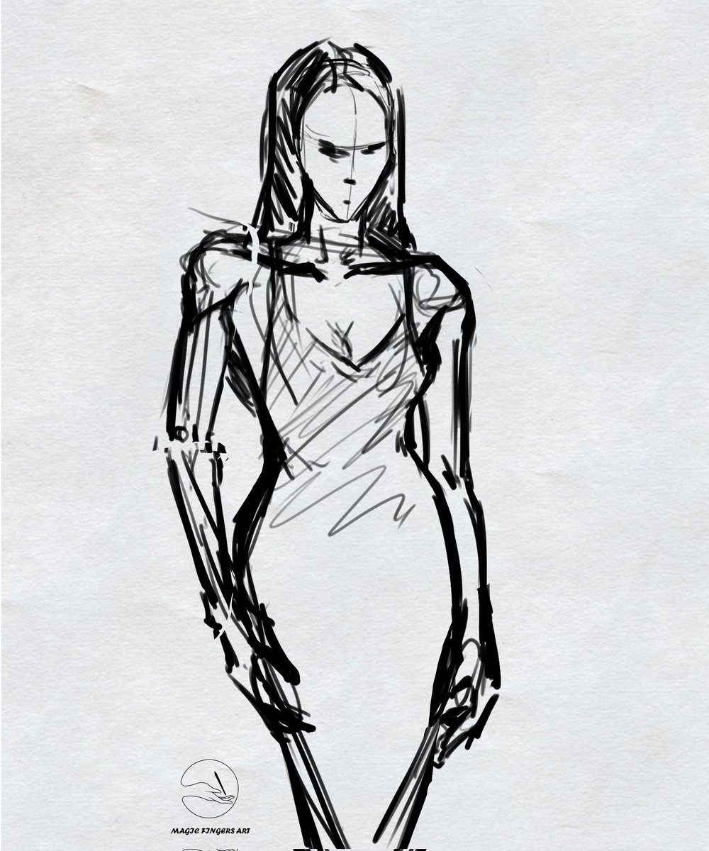 UcheAzunnaya's tweet image. Day 11 
When I draw I usually start very rough and the clean up later

#warmupjanuary #01sketchaday #quicksketch