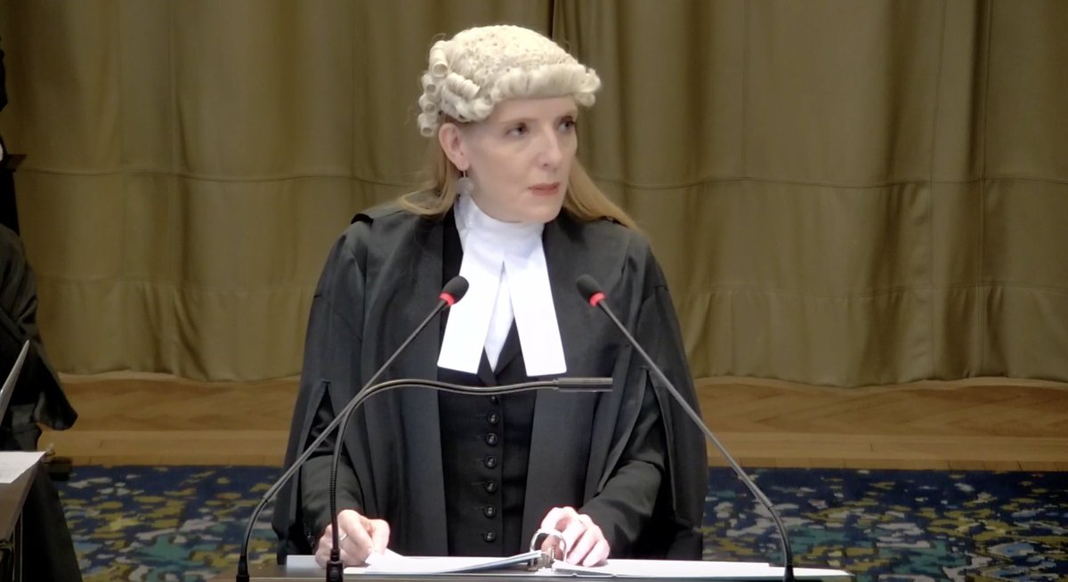 sahouraxo's tweet photo. South Africa’s legal team:

“This is the first genocide in history where its victims are broadcasting their own destruction in real time.”

“The world should be absolutely horrified, there is no safe space in Gaza. The world should be ashamed.”

—Irish lawyer Blinne Ní Ghrálaigh https://t.co/01LukebaZt