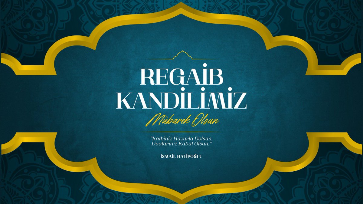 Kutlu zaman dilimlerine ‘merhaba’ dediğimiz bu müstesna gecenin, tüm insanlığa hayırlar getirmesi dileği ile kandilimiz mübarek olsun.
#RegaibGecesi