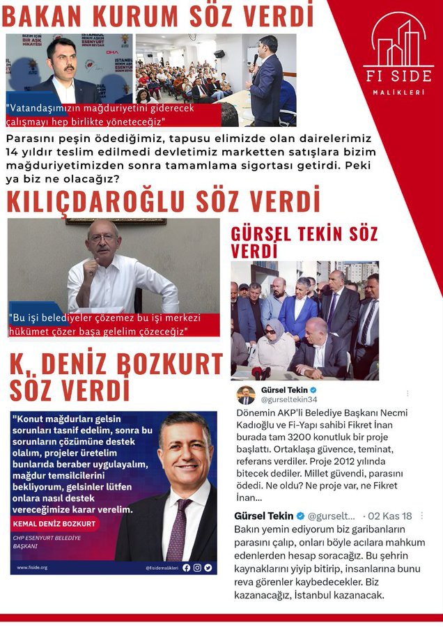 NOn70331's tweet photo. @engindogruchp Bizler 14 yıldır Esenyurt FİSİDE #konutmagdurlariyiz bizler in vebali hepinizin boynunda 
@murat_kurum
 ve 
@KDenizBozkurt
  bizlere söz verip kandırdı.Hakkımız i helal etmiyoruz Biz artık söz istemiyoruz. randevu istiyoruz Grup sözcümuz Can Volkan Dökmeci 05324642046 https://t.co/YfCFoBbess