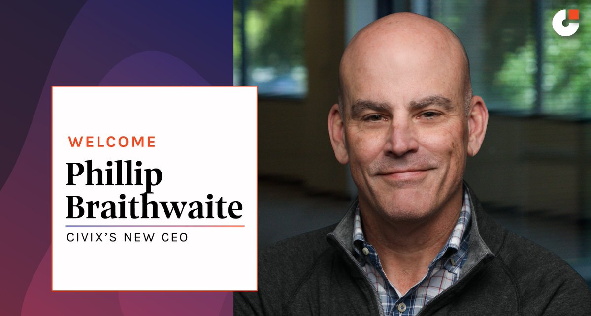 We are thrilled to welcome Phillip Braithwaite as the new CEO of Civix! With over two decades of expertise in state and local government technology, Phillip is set to lead us into an exciting era of innovation and growth.

gocivix.com/news/civix-app…

#Civix #PublicSector #NewCEO