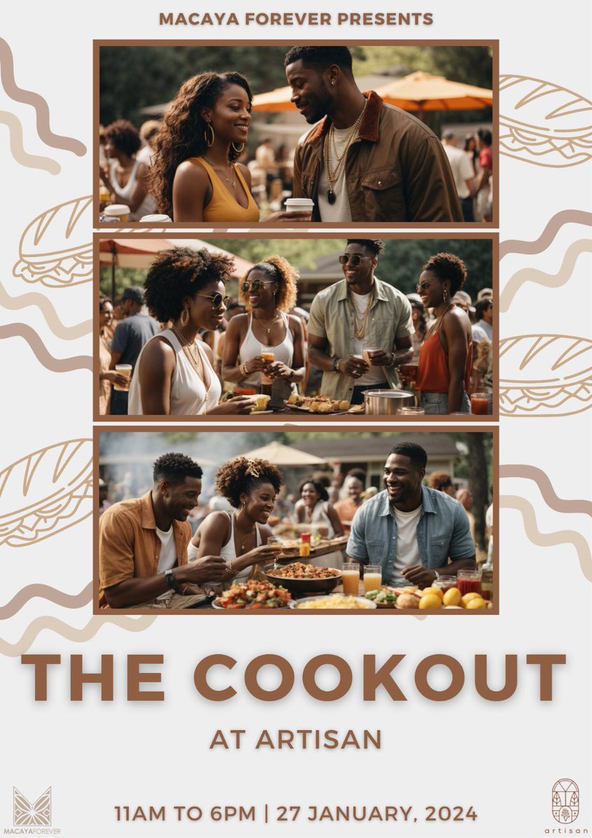 skoalimajoro's tweet photo. #LsTwitter MARK YOUR CALENDARS. 27-01-2024,  @MacayaForever and @artisan_ls are bringing you a culinary experience filled with good people, good food and good vibes. 😌😌😌 FREE ENTRY. https://t.co/B0brAW594G