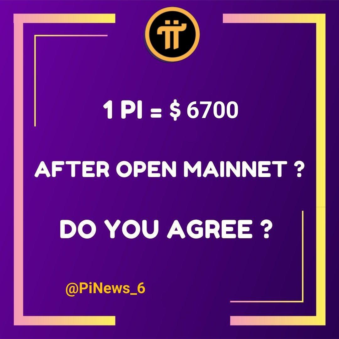 1 Pi = 6700$ after mainnet .Are you agree? 🤩🔥

LIKE❤ AND RETWEET♻️ IF YOU LOVE PI NETWORK🎁

 #PiNetwork $ENGAGE