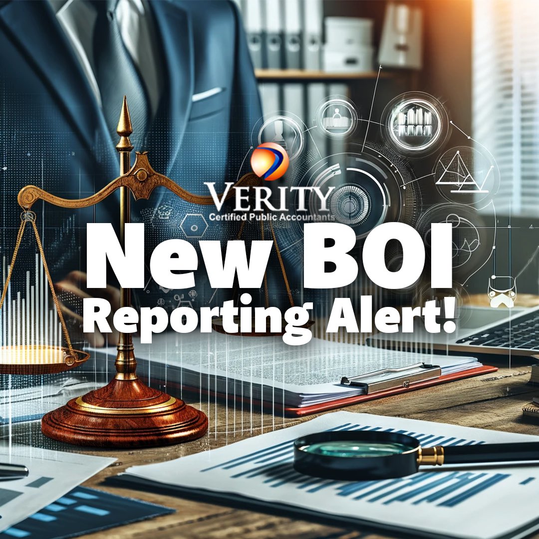 2024 BOI Reporting Update!

•New filing rules start 1/1/24 📅
•Essential for businesses to prevent financial crimes 💼🔍
•New businesses: 90 days for initial filing 🆕
•Existing ones: File by 1/1/25 📝 

Questions? 📞808.546.5026 ext. 303 #BOI2024 #veritycpas