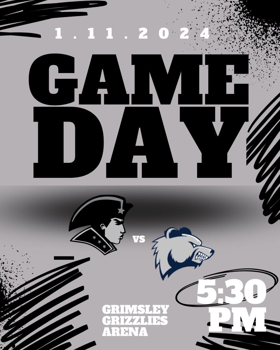 HAPPY GAME-DAY!! The Patriots are playing at Grimsley Arena against the Grizzlies! Jv tips at 5:30pm, and varsity tips off at 6:30pm!! #Patriotway #TGHT