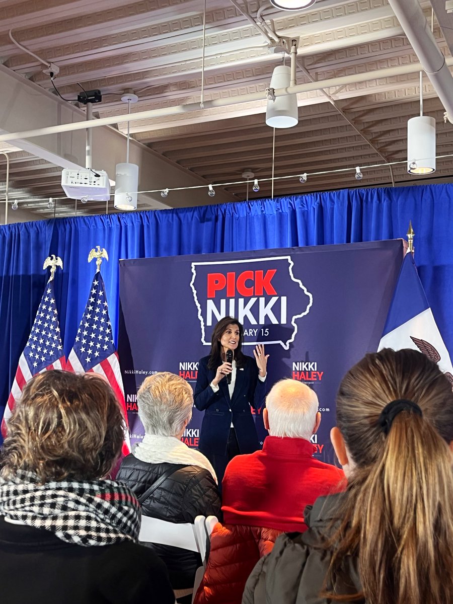 “It all starts with you. You set the tone for the country,” says Nikki Haley as she addresses Iowan voters counting down to January 15th.

#2024Election #IowaCaucus #NikkiHaley