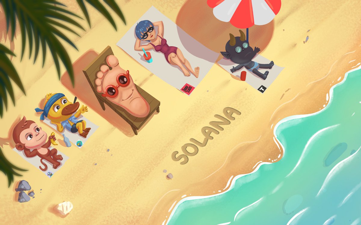 Too cool for socks. 🏖️ #Solana

<a href="/MadLads/">Mad Lads</a> <a href="/SolanaMBS/">Solana Monkey Business</a> <a href="/tensor_hq/">Tensor ⚡️</a> <a href="/quekz_/">Quekz</a>