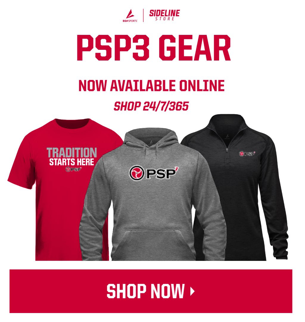 Our PSP3 gear store is LIVE!🎉📣 

Stay tuned for an email link and use the code “SPIRIT” for 25% off of your purchase within the next 30 days! 

We cannot wait to see all the PRs achieved and hard work put in wearing our spirit gear #psp3family !💪🏽