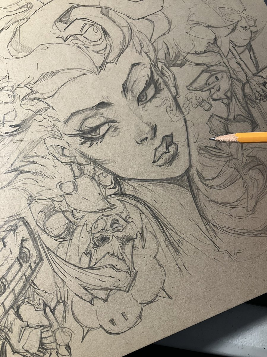 daynehenry's tweet photo. Random madness. Loosening up the hands before diving into digital work. https://t.co/dVPQMIqiWA