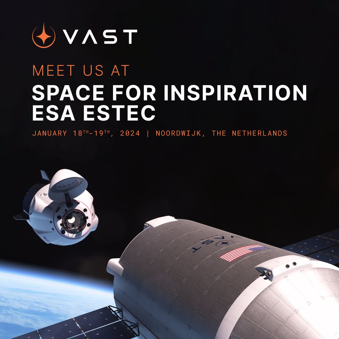 First conference of the year! We're headed to Space for Inspiration at @esa ESTEC next week in Noordwijk, The Netherlands. Be sure to catch our SVP of Product & Business Development, David Caponio, speaking on the Post-ISS LEO Landscape panel on January 18 at 09:45 AM. 

Reach