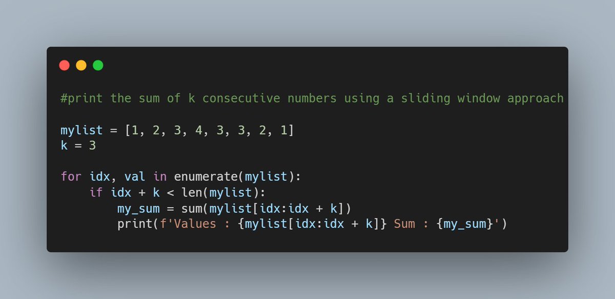 #PythonProgramming #CodingInPython #ProgrammingTips #CodeSnippet #SlidingWindow #Algorithm #CodingChallenge #TechSolutions #ProgrammingLogic #LearnToCode #DeveloperCommunity #CodeOptimization #LinkedInCoding #SoftwareEngineering #CodeReview