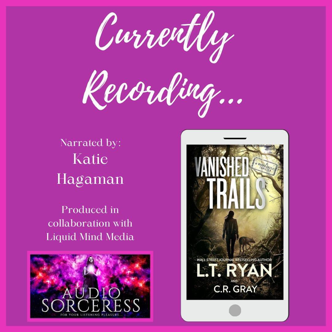 AudioSorceress's tweet photo. #CurrentlyRecording
Six kids walked into the woods, but only five walked out..." 😳
Vanished Trails (Maddie Castle Book 4) is written by #WallStreetJournal & #USATodayBestsellingAuthor L.t. Ryan & #CRGray. Performed in #SingleNarration by Katie Hagaman https://t.co/KtgkOmVuBY