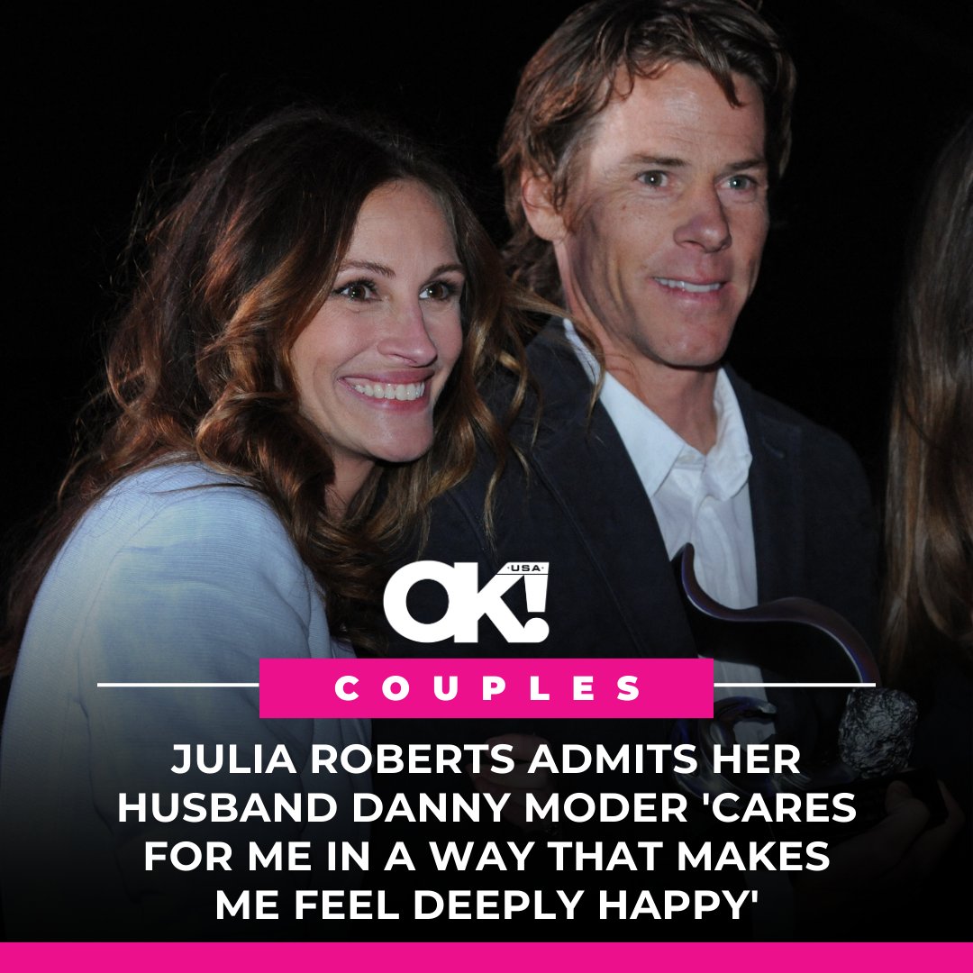 OKMagazine's tweet photo. #JuliaRoberts may appear in a lot of rom-coms, which is why it's ironic that her marriage to #DannyModer sounds like it is right out of a movie! Click the link below for details. (📸: MEGA) https://t.co/8NTfnf2SE0 https://t.co/TBneJtsViF