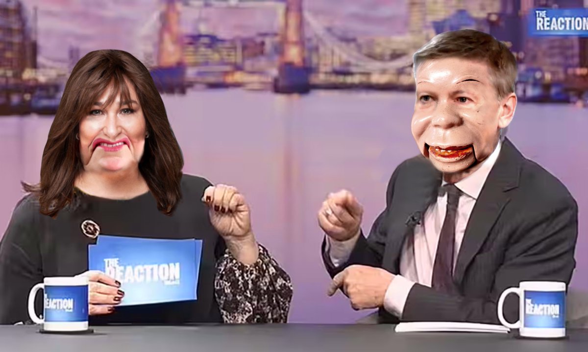 They should sack Hair and Makeup for starters! Feel sorry for Sarah Vine and Andrew Pierce - it's distracting us from their incisive conversations... #thereaction