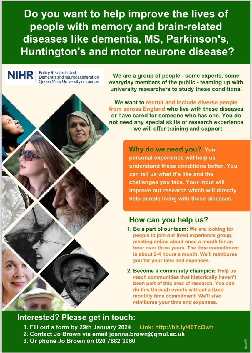 BME_Dementia's tweet image. I’m involved in this piece of work as PPIE lead (Patient Public Involvement and Engagement). We’d love to have you on board to help researchers ensure ‘lived experience’ is included in every aspect of the research to be done. The link to register is: 

bit.ly/40TcOwh