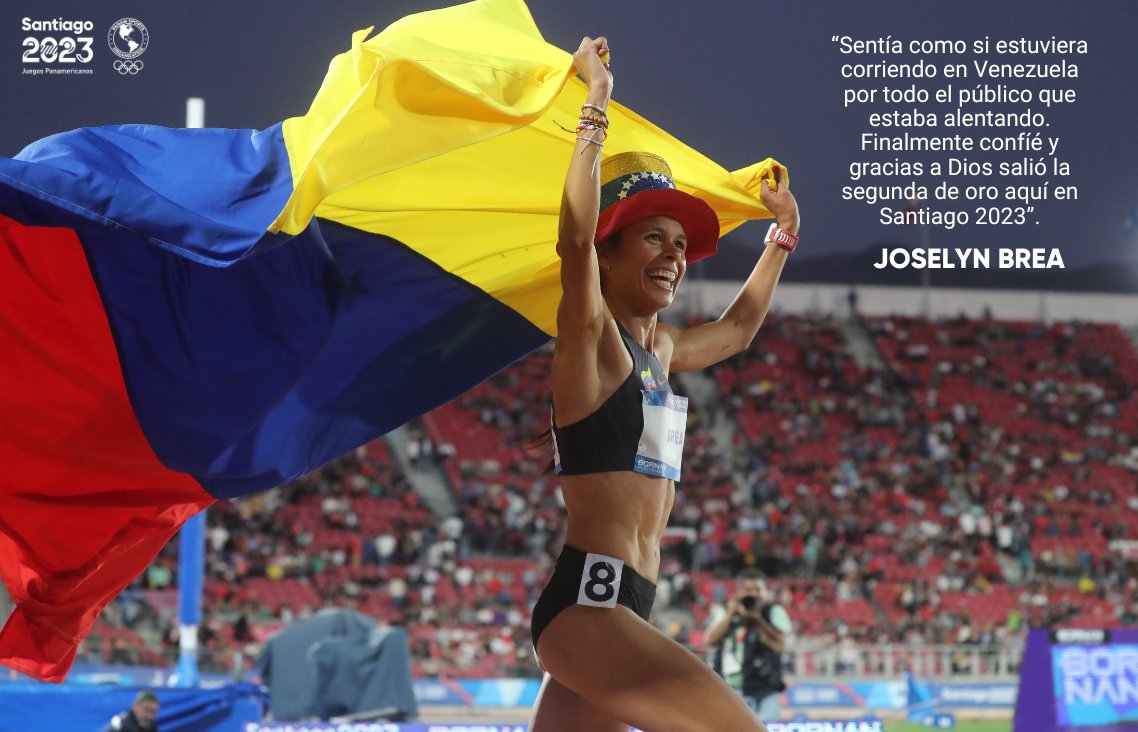 #EstrellaPanamericana - 🏃🏽‍♀️🌟🇻🇪 Joselyn Brea atleta venezolana y medallista de oro en las pruebas de fondo de 1500 y 5000 metros planos.