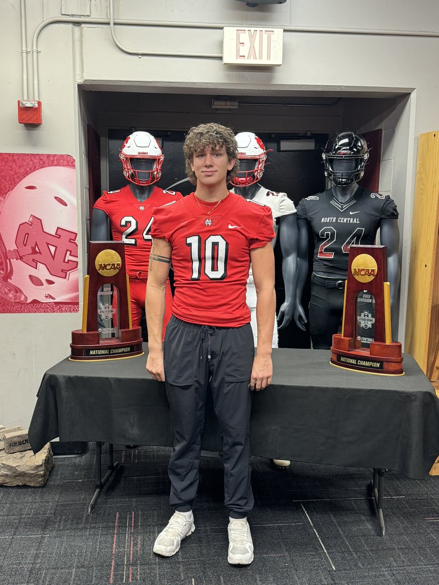 Thank you <a href="/CoachDierking/">Shane Dierking</a> for the visit at North Central. It was great being on campus and meeting the coaches. <a href="/RamFBHC/">Coach Walters</a> <a href="/CoachWalker285/">Coach Walker</a> <a href="/northcentralcol/">North Central College</a> <a href="/EDGYTIM/">Timothy “EDGYTIM” OHalloran</a>