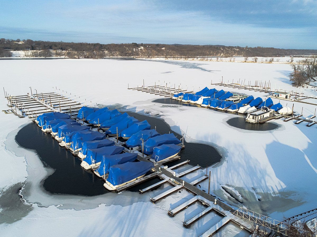 By pushing warm water up, Kasco De-icers create an opening at the water's surface to keep boats and docks safe from damaging ice buildup!