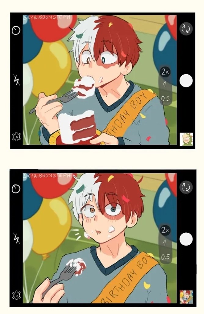 skyribbonsteph's tweet photo. Caught Shoto during his birthday party 📸🎂
#mha #bnha https://t.co/XuAir69Vwx