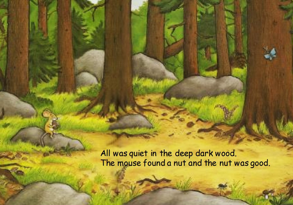 #BookologyThursday

'Good?' said the mouse. 'Don't call me good! I'm the scariest creature in this wood. Just walk behind me and soon you'll see - Everyone is afraid of me!'

#TheGruffalo 🖋️#JuliaDonaldson 🎨#AxelScheffler