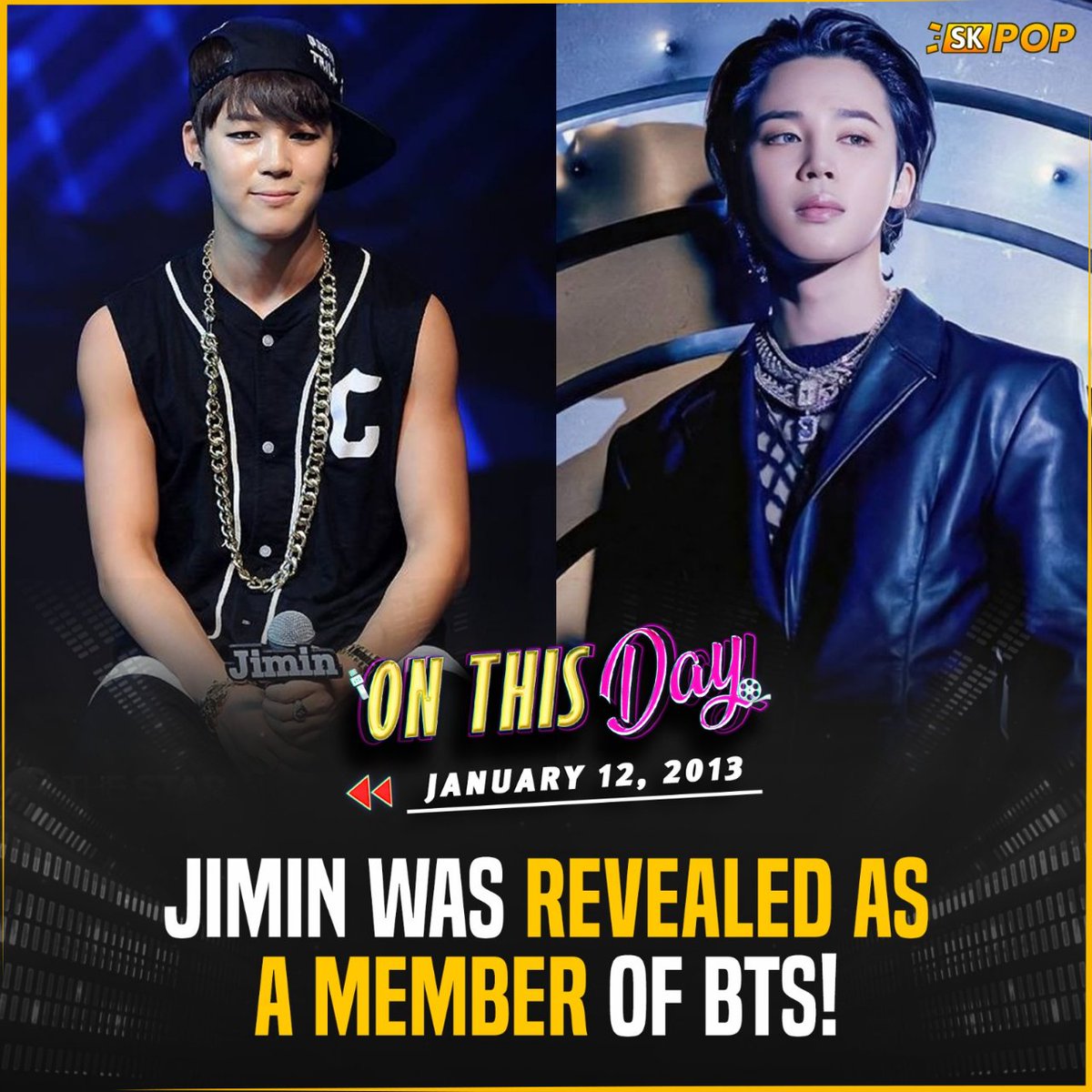 SKPopCulture's tweet photo. ⏳ #Happy11YearsWithJimin
11 years ago today, PARK JIMIN was revealed as a member of BTS!

👑 From #1 on Billboard Hot100 charts to dominating iTunes, PARK JIMIN's achievements have skyrocketed #LikeCrazy, as one of the most successful artists both as part of Bangtan Sonyeondan & as a Soloist! 🐥💜

We Love You, JIMIN and wish you even more glory and success in the future! ✨