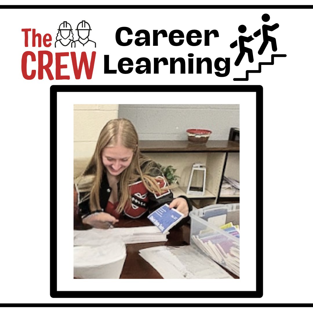 ChardonSchools's tweet photo. #Chardon4Es
CAREER LEARNING IN OUR SCHOOLS 💡🏫
As a student of @TheCREW_CHS Work-Based Learning course, CHS junior Hannah Smith is employed as an on-site, part-time assistant to @Chardonguidance Secretary Mrs.  Brandi Giddings! #WeAreChardon https://t.co/cfyEN2xPZD